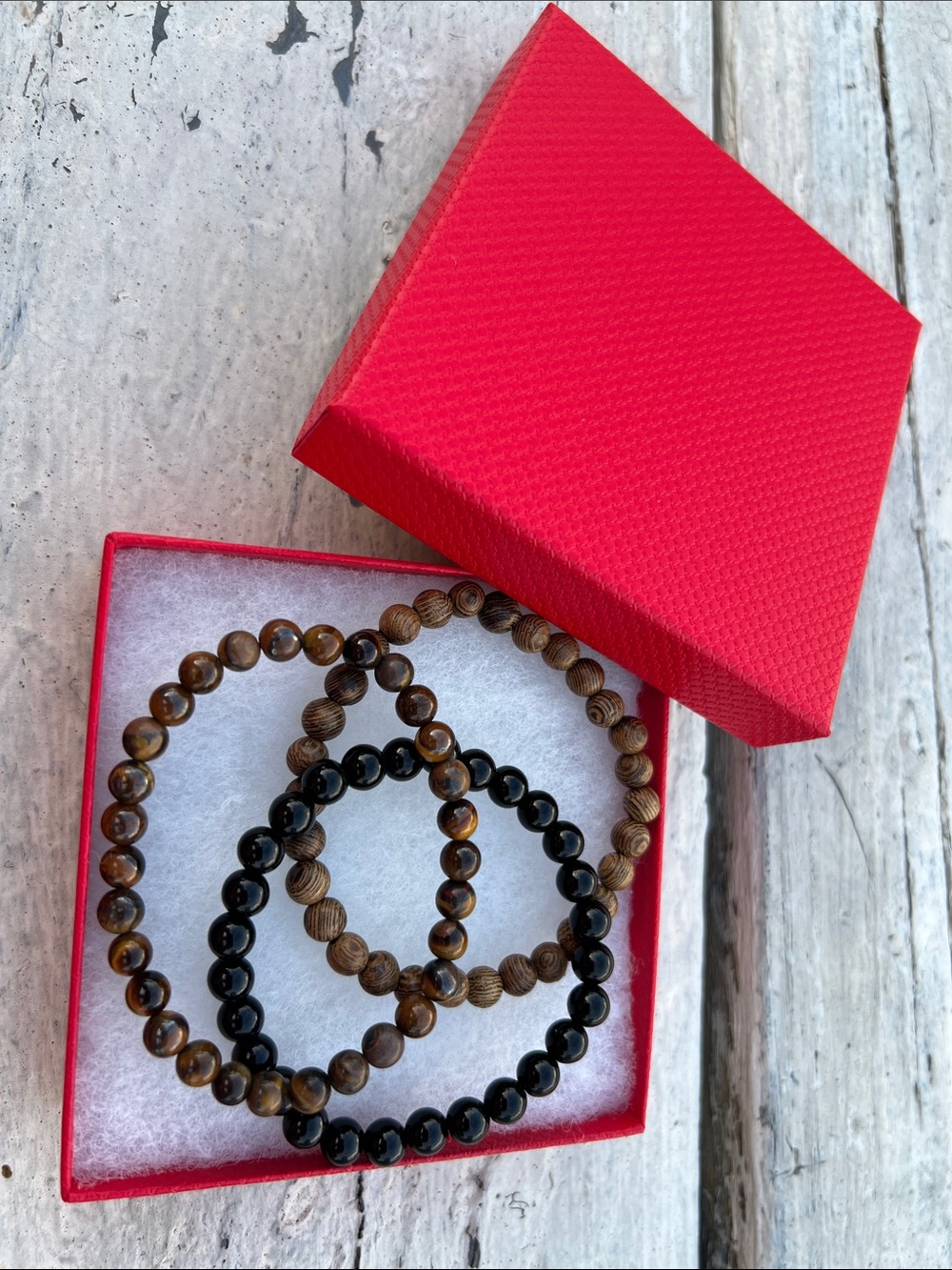 Brown and Black Bead Bracelet Set - Women Jewelry